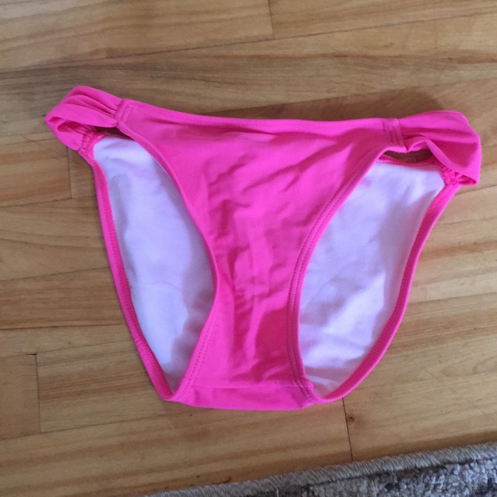 Bright pink bikini bottoms